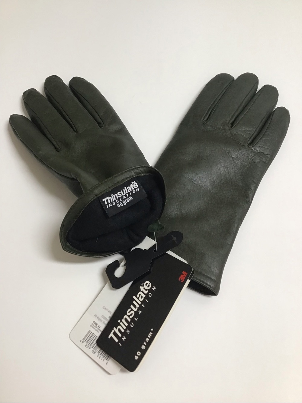 Thinsulate Green Leather Gloves Women XL Green 3M Insulated SOFT Classic Tag NEW - Picture 5 of 10
